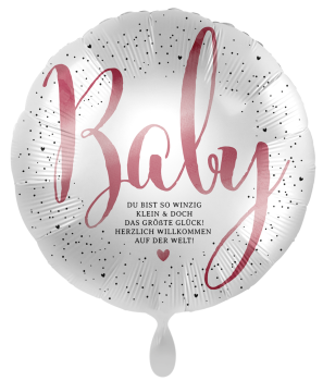 Folienballon - Baby du bist so winzig klein und doch das größte Glück! - ø 43cm